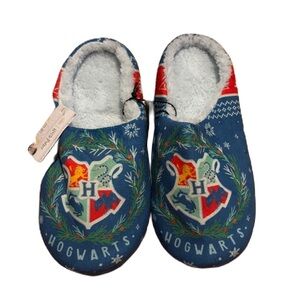 Harry Potter Christmas Slippers NEW Sz 8 Women’s Christmas Blue